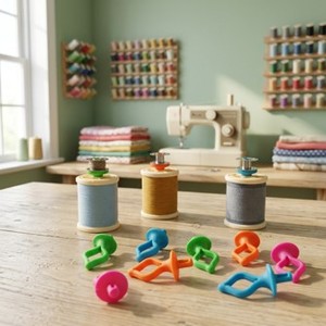 Porta Bobinas AA0236 |   Juego de Marcadores de Puntos de Ganchillo de Plástico, 12 Piezas, Rosa, Azul, Morado, Verde Azulado, Accesorios de Tejido Simples y Portátiles - Product Image 3