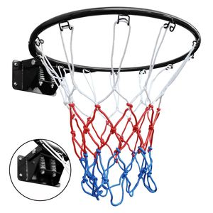Cerchio da Basket in Acciaio da 18 Pollici Nero Solido con Doppia Molla per Uso Interno ed Esterno - Product Image 1
