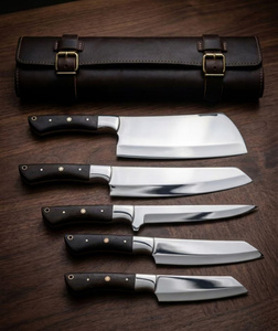 Juego de Cuchillos de Cocina Hechos a Mano con Mango de Madera Negra, Juego de Cuchillos de Chef al por Mayor con Funda de Cuero, Cuchillos de Supervivencia y Caza A&M Enterprises - Product Image 6