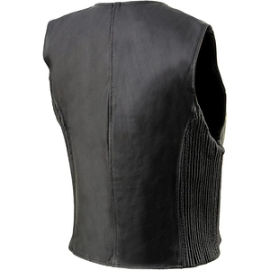 Chaleco Deportivo Samroz para Mujer, de Cuero Genuino Negro, con Cierre de Cremallera, Cuello en V, Transpirable y de Secado Rápido, Ropa de Invierno - Product Image 3