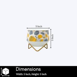 Mini pot en métal caramel, vase à fleurs design unique pour la décoration de la maison et du bureau, petit pot d'intérieur tendance, décoration de table moderne - Product Image 2