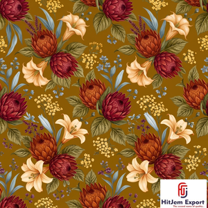 Tissu en polyester imprimé numérique de luxe doux, fabricant de textiles sur mesure pour la mode et les vêtements - Product Image 5