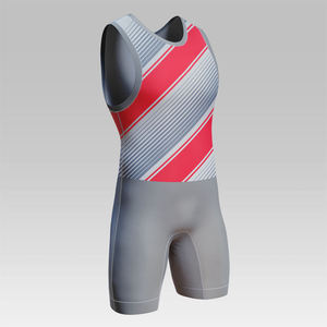 Singlet de Lucha Libre Unisex para Adultos, Transpirable, Duradero, Ligero, de Secado Rápido, 100% Poliéster, con Logotipo Frontal Impreso por Descarga - Product Image 5