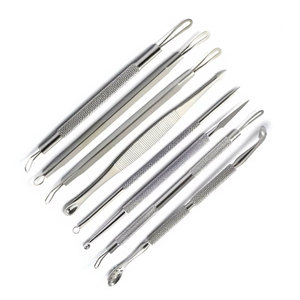 Professional Comedone <b>Blackhead</b> 8pcs Acne Pimple Blemish Extractor <b>Remover</b> Needle Reusable Waterproof Stainless Steel Care - Product Image 2