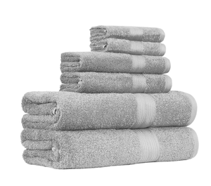 Juego de 6 Toallas de Algodón – Transpirables, de Secado Rápido, 500 GSM – OEM/ODM con Logotipo - Product Image 1