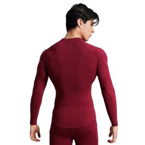 T-shirt de sport décontracté à manches longues pour homme, coupe ajustée, séchage rapide, respirant, à compression, motif lettres, tricoté, vente en gros OEM personnalisé - Product Image 4