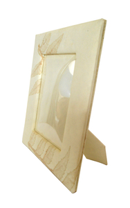 Camlon Exports PHA00009 Cream Color Paper Leaves Impression 6x8 Photo <b>Frame</b> Modern Home Decoration Hanging Wall Art - Product Image 3