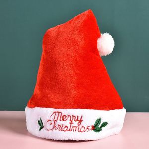 Chapeau de Père Noël festif rouge et blanc en peluche douce avec bordure en fourrure et pompon – Confortable pour les fêtes - Product Image 5