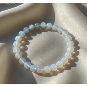Wholesale Handcrafted Opalite Serenity <b>Bracelet</b> Natural Opalite (Crafted Stone) Beaded <b>Healing</b> Crystals Unique Shape Pattern - Product Image 1