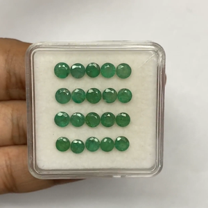 Émeraude verte naturelle 5 mm, taille ronde, émeraude verte certifiée, pierre précieuse en vrac, lot, prix de gros, en vrac, pour la fabrication de bijoux - Product Image 4