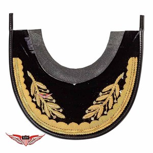 Visières de casquette KEW brodées à la main pour commissaires et inspecteurs, accessoires d'uniforme en feuille d'or pour défilés et cérémonies, avec pointe en fil de soie. - Product Image 3