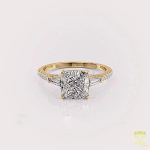 Anillo de Compromiso de Moissanita de la Mejor Calidad para Joyería Nupcial, Celebración de Bodas y Regalos, Disponible al Mejor Precio del Mercado - Product Image 1