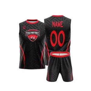 Conjunto de Camiseta de Flag Football Personalizada con Nombre del Jugador, Negro y Verde, Sublimada, Sin Mangas, Camiseta Deportiva de Secado Rápido - Product Image 4