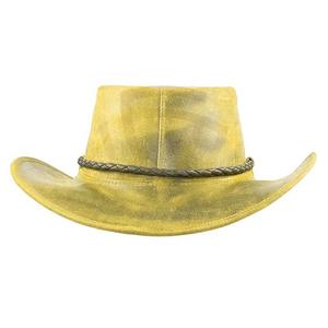 Sombrero de Vaquero de Cuero Auténtico para Hombre, Estilo Occidental, Color Marrón Oscuro, Sombrero Cattleman para Accesorios de Verano al Aire Libre - Product Image 5