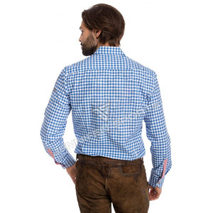 Chemise à carreaux allemande bleue et blanche avec impression, costume traditionnel bavarois pour hommes, fête, Oktoberfest, t-shirt - Product Image 6