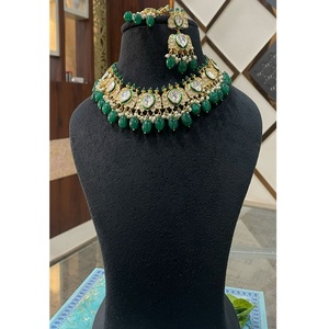 Conjunto de Collar y Aretes de Moissanita Chapados en Oro, Elegantes y Modernos, para Mujer, Regalo de Compromiso, Boda y Fiesta - Product Image 1