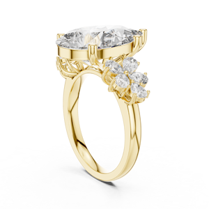 สินค้ามาใหม่ทอง14K เซอร์โคเนียเครื่องประดับสไตล์มินิมอลลิสต์พร้อมแหวนปรับได้ประกาย - Product Image 3