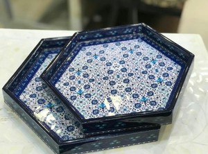 High Standard Design MDF Enamel Printed Trays Enamel <b>Decorative</b> Trays Enamel Serving Trays MDF Trays At best wholesale Price - Product Image 4