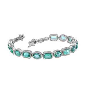 Natural Emerald <b>Bracelet</b> 925 Sterling <b>Silver</b> Luxury Gemstone Jewelry Women Elegant <b>Adjustable</b> Gift Durable - Product Image 5