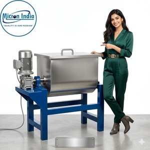 Mélangeur à ruban industriel en acier inoxydable, moteur à induction, capacité 100L, pour poudres alimentaires et chimiques, horizontal - Product Image 1