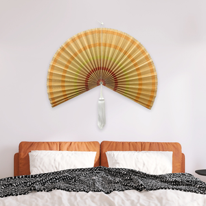 Cheap Price Wholesale Bamboo Fan <b>Wall</b> <b>Decor</b> with Tassel Boho Bedroom Living Room <b>Decor</b> Bamboo Fan Headboard from Vietnam - Product Image 3