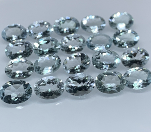 Aguamarina natural de corte ovalado, piedra preciosa azul facetada para joyería, certificada, 6x4mm 5x7mm 6x8mm - Product Image 3
