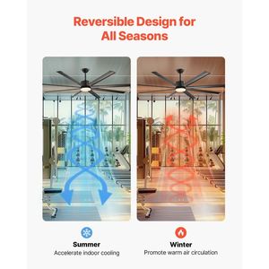 Ventilatore da Soffitto LED Moderno a Basso Profilo da 84 Pollici, 6 Velocità, Telecomando, Dimmerabile, 3 Temperature di Colore, Motore DC Reversibile, Luce a 3 Colori - Product Image 4