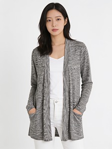 Bmama Womens Korean Style Casual Breathable Knit <b>Cardigan</b> Open Front Long Sleeve Cotton Blend <b>Lightweight</b> Layering - Product Image 6