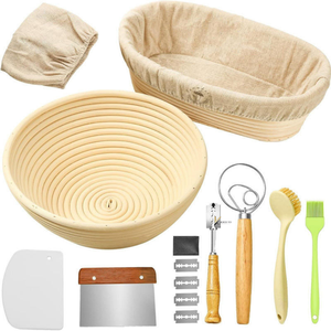 KV NATURAL HOME Natural Rattan for Proofing Basket Eco-Friendly Sourdough <b>Bread</b> Dough Rising Set of 2 Food Contact Safe - Product Image 5