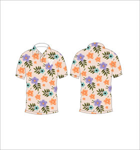 เสื้อโปโลพิมพ์ลายดอกไม้สำหรับผู้ชายแขนสั้นลำลองแฟชั่นฤดูร้อนเสื้อยืดกอล์ฟ - Product Image 6