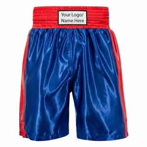 Wholesale Sporty Solid Satin Men's MMA/Grappling Set T-shirts Shorts Breathable Quick Dry High Elastic Waist Red Waistband - Product Image 4