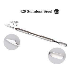 Empujador de Cutículas Profesional OEM Ligero de Acero Inoxidable, Herramientas de Alta Gama para Limpieza de Uñas, Empujador de Cutículas para Manicura y Pedicura - Product Image 4