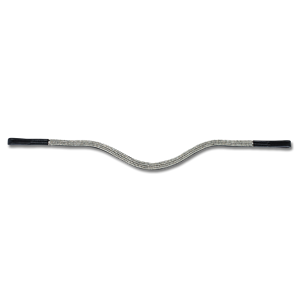 Sangle de frontale pour cheval en cuir véritable personnalisée, motif vague Cooper, avec magnifique design en cristal or rose, style western - Product Image 2