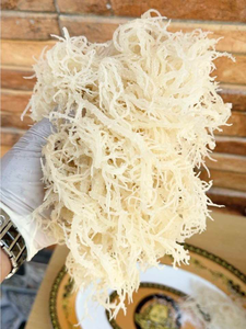 Mousse de mer blanche sans arêtes de haute qualité, Eucheuma Cottonii séchée au soleil, jaune doré, épaississant en vrac pour l'alimentation - Product Image 4