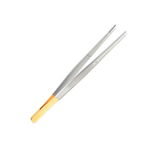 Pinzas de precisión Debakey para tejido, curvadas, tamaño 150 mm, acero inoxidable alemán, agarre atraumático, instrumento quirúrgico para uso vascular - Product Image 4