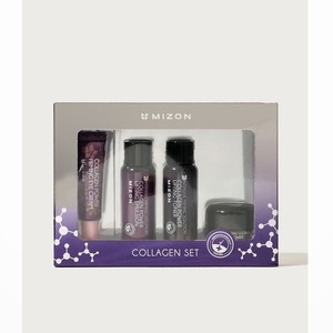 ชุดผลิตภัณฑ์ดูแลผิวหน้าขนาดพกพา Mizon K-Beauty Collagen Basic Skincare ผลิตในเกาหลี เหมาะสำหรับทุกเพศทุกวัย ชุดเดินทางสำหรับผู้ชาย - Product Image 1