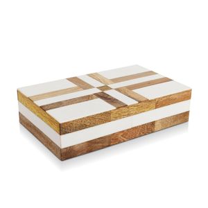 Caja de Joyería Artesanal India con Incrustaciones de Resina, Estilo Artístico y Romántico, de Madera, con un Diseño Increíble y un Patrón de Modelo Distintivo - Product Image 4