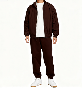 Ensemble de survêtement coupe-vent en polyester-coton respirant, personnalisé, grande taille, pour l'automne, style streetwear, vente en gros - Product Image 2