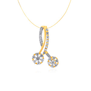 Pendentif en or jaune en forme de croissant de lune avec diamant de laboratoire taille ronde, collier minimaliste pour femme, idéal pour le quotidien - Product Image 1