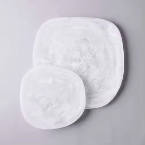 Plato de Resina para Servir, para Cocina, Hogar, Hotel, Restaurante, Plato para Comida, Arroz, Color Plateado, Forma Redonda, Platos para Mesa - Product Image 1