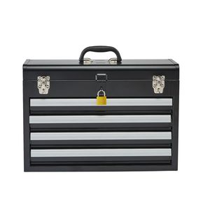 20.5-inch Portable Metal <b>Tool</b> <b>Box</b> with 4 Ball Bearing Slide Drawers <b>Small</b> <b>Tool</b> Chest Liners for Storage and Organization - Product Image 1