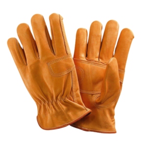 Reinforced Cowhide Grain Leather General Purpose Driving Work <b>Gloves</b> Heat Resistant Tear-Resistant Anti-Slip Heavy Duty Safety - Product Image 5