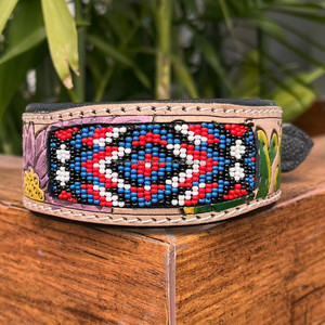 Nouveaux colliers de chien perlés en cuir fabriqués à la main robustes de qualité supérieure pour l'entraînement à la marche et à la course Colliers pour animaux de compagnie de créateur en peau de vache de luxe - Product Image 5