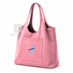Custom Jack & Jill of America Tote bag blue and pink Embroidered Logo Daily Use <b>Large</b> Capacity Canvas Tote bag for female - Product Image 2