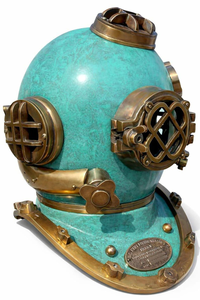 Réplica del Casco de Buceo Mark V de la Marina de los Estados Unidos, Acabado en Cobre Antiguo, Casco de Buceo Náutico para Aguas Profundas, Decoración Marítima - Product Image 4