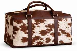 Sac de voyage de week-end en cuir véritable de qualité supérieure, léger, grande capacité, fermeture éclair, sangle réglable, prix d'usine, OEM - Product Image 2