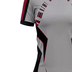 Maillot de sport américain de baseball et de softball à manches courtes et col en V, dernier design, en maille polyester respirante - Product Image 3