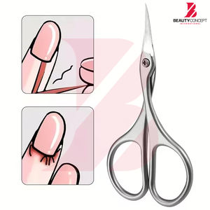 Tijeras para Cutículas de la Más Alta Calidad, Curvas, con Borde Afilado, de Acero Inoxidable, Removedor de Piel Muerta, Herramienta para Manicura, Pedicura y Cuidado de Uñas - Product Image 2