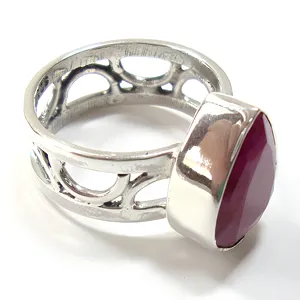 925 Sterling Silver Red Quartz Statement Ring Handmade <b>Vintage</b> Gemstone Jewelry Bold Cocktail Ring Women's Wholesale - Product Image 1