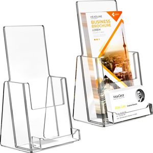 2025 Affordable High-Capacity Acrylic Brochure and Magazine Holder Versatile Desktop Wall-Mount Organizer - Product Image 6
